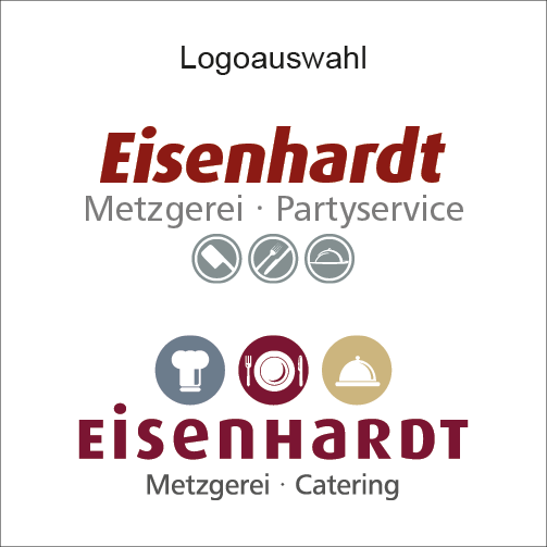 Logo-Vorschläge Metzgerei Eisenhardt 1–2