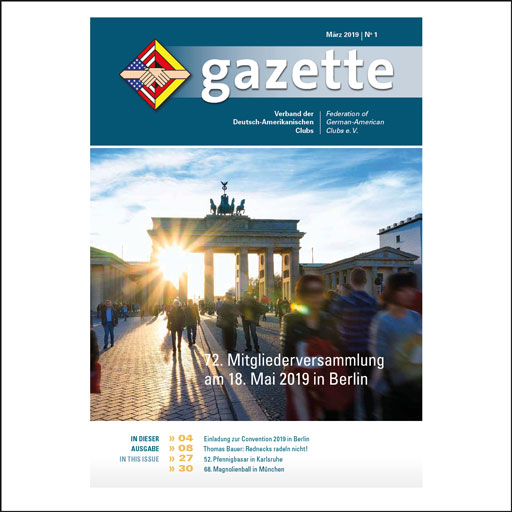 gazette, Titelseite mit Brandenburger Tor