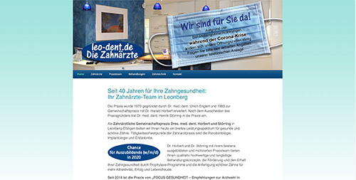 Homepage Leo-Dent Zahnarztpraxis